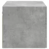 Betonszürke szerelt fa faliszekrény 70 x 42,5 x 40 cm
