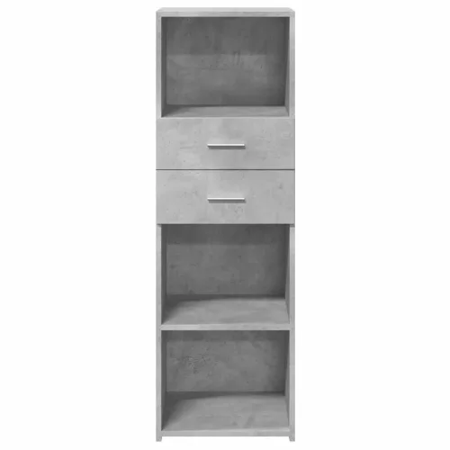 Betonszürke szerelt fa magasszekrény 40 x 42,5 x 124 cm