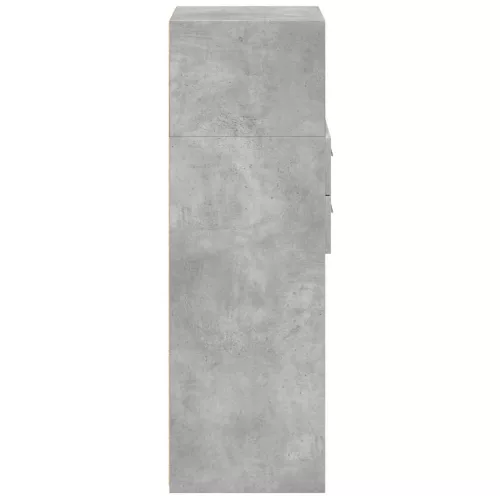 Betonszürke szerelt fa magasszekrény 40 x 42,5 x 124 cm