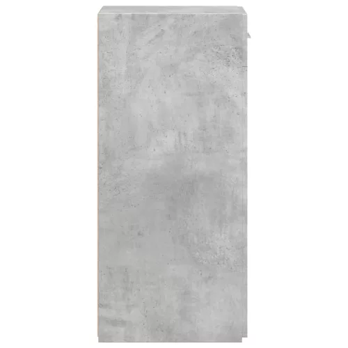 Betonszürke szerelt fa tálalószekrény 30 x 42,5 x 93 cm