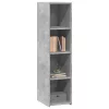 Betonszürke szerelt fa magasszekrény 30 x 41 x 124 cm