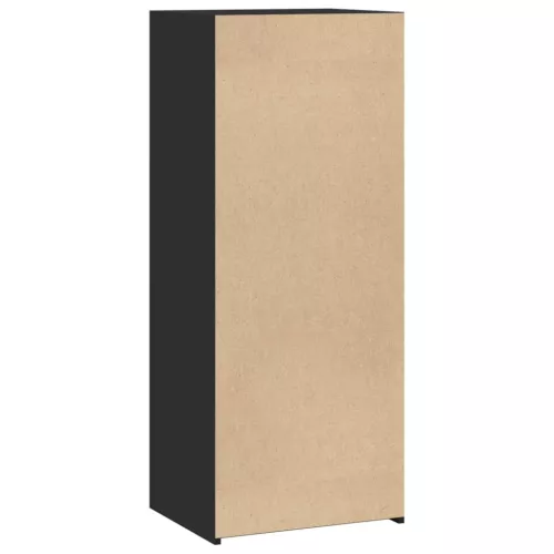 Fekete szerelt fa magasszekrény 50 x 41 x 124 cm