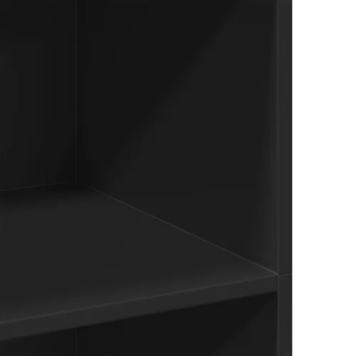 Fekete szerelt fa magasszekrény 70 x 41 x 124 cm