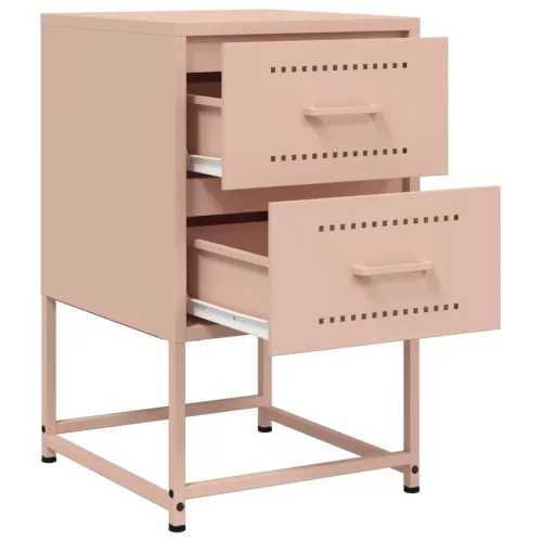 Rózsaszín acél éjjeliszekrény 36x39x60,5 cm