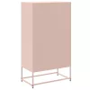 Rózsaszín acél magasszekrény 68,5 x 38,5 x 123,5 cm