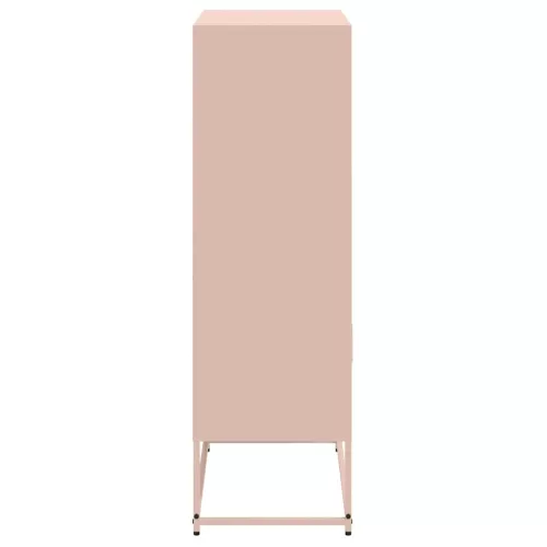 Rózsaszín acél magasszekrény 68,5 x 38,5 x 123,5 cm