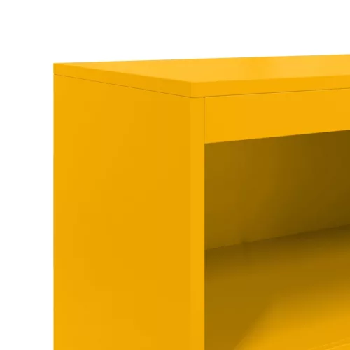 Mustársárga acél magasszekrény 68,5 x 38,5 x 123,5 cm