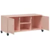 Rózsaszín acél TV-szekrény 100,5 x 39 x 43,5 cm
