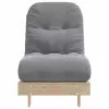 Tömör fenyőfa futon kanapéágy matraccal 60 x 206 x 11 cm