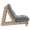 Tömör fenyőfa futon kanapéágy matraccal 60 x 206 x 11 cm