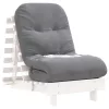 Fehér tömör fenyőfa futon kanapéágy matraccal 60 x 206 x 11 cm
