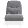 Fehér tömör fenyőfa futon kanapéágy matraccal 60 x 206 x 11 cm
