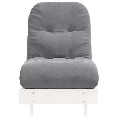 Fehér tömör fenyőfa futon kanapéágy matraccal 60 x 206 x 11 cm
