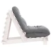 Fehér tömör fenyőfa futon kanapéágy matraccal 60 x 206 x 11 cm