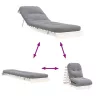 Fehér tömör fenyőfa futon kanapéágy matraccal 60 x 206 x 11 cm