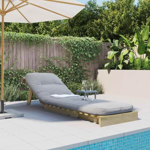 Tömör impregnált fenyőfa futon kanapéágy matraccal 60x206x11 cm