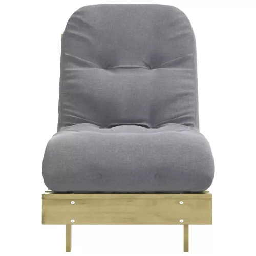 Tömör impregnált fenyőfa futon kanapéágy matraccal 60x206x11 cm