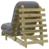 Tömör impregnált fenyőfa futon kanapéágy matraccal 60x206x11 cm