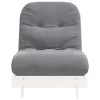 Fehér tömör fenyőfa futon kanapéágy matraccal 70 x 206 x 11 cm