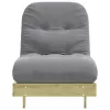 Tömör impregnált fenyőfa futon kanapéágy matraccal 70x206x11 cm
