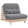 Tömör fenyőfa futon kanapéágy matraccal 80 x 206 x 11 cm