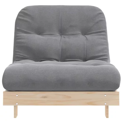 Tömör fenyőfa futon kanapéágy matraccal 80 x 206 x 11 cm