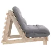 Tömör fenyőfa futon kanapéágy matraccal 80 x 206 x 11 cm