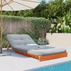 Viaszbarna tömör fenyőfa futon kanapéágy matraccal 80x206x11 cm