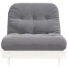Fehér tömör fenyőfa futon kanapéágy matraccal 90 x 206 x 11 cm