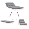 Fehér tömör fenyőfa futon kanapéágy matraccal 90 x 206 x 11 cm