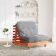 Viaszbarna tömör fenyőfa futon kanapéágy matraccal 90x206x11 cm
