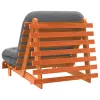 Viaszbarna tömör fenyőfa futon kanapéágy matraccal 90x206x11 cm