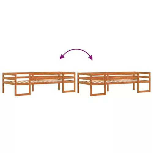 Viaszbarna tömör fenyőfa gyerekágykeret 80 x 200 cm