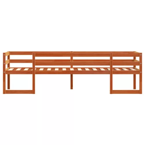 Viaszbarna tömör fenyőfa gyerekágykeret 90 x 200 cm