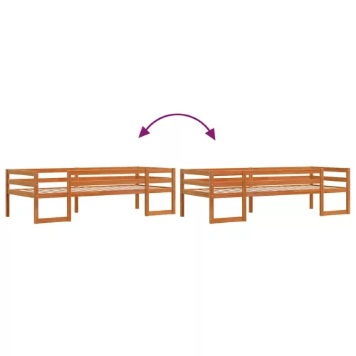 Viaszbarna tömör fenyőfa gyerekágykeret 90 x 200 cm