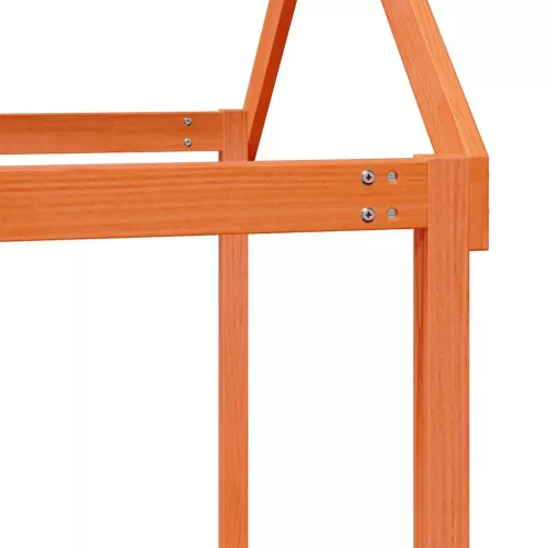 Viaszbarna tömör fenyőfa gyerekágytető 217 x 95,5 x 159 cm