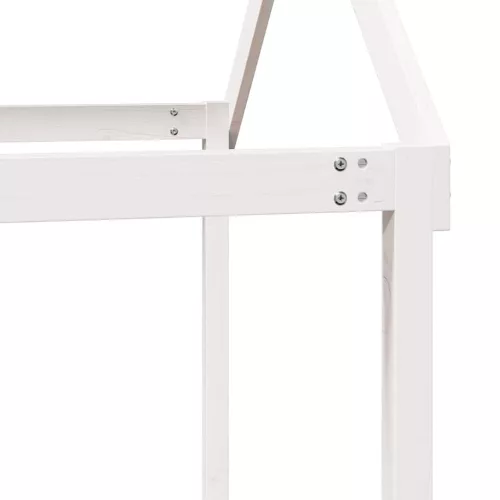 Fehér tömör fenyőfa gyerekágytető 207 x 80,5 x 151,5 cm