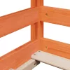 Viaszbarna tömör fenyőfa gyerekágy tetővel 80 x 200 cm