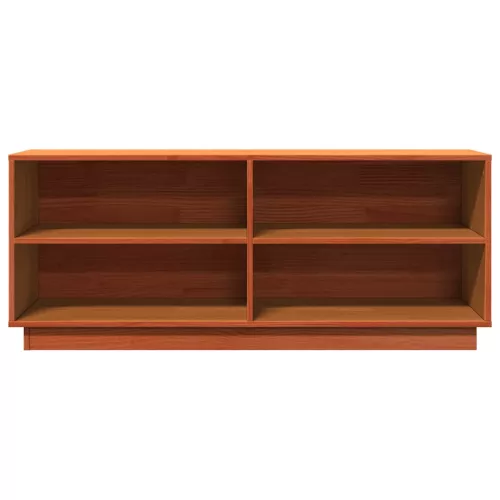 Viaszbarna tömör fenyőfa cipőszekrény 110 x 34 x 45 cm