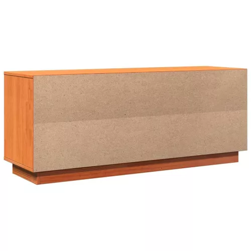Viaszbarna tömör fenyőfa cipőszekrény 110 x 34 x 45 cm