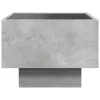 Betonszürke szerelt fa kisasztal LED-del 40 x 40 x 30 cm