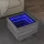 Szürke sonoma színű szerelt fa kisasztal LED-del 40x40x30 cm