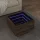Barna tölgy színű szerelt fa kisasztal LED-del 40 x 40 x 30 cm