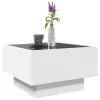 Fehér szerelt fa dohányzóasztal 50 x 50 x 30 cm