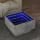 Betonszürke szerelt fa dohányzóasztal LED-del 50 x 50 x 30 cm