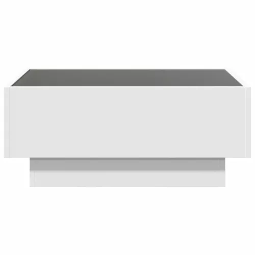 Fehér szerelt fa dohányzóasztal 70 x 50 x 30 cm