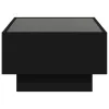 Fekete szerelt fa dohányzóasztal 70 x 50 x 30 cm