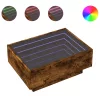 Füstös tölgy szerelt fa dohányzóasztal LED-del 70 x 50 x 30 cm