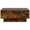 Füstös tölgy szerelt fa dohányzóasztal LED-del 70 x 50 x 30 cm