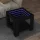 Fekete szerelt fa dohányzóasztal LED-del 53 x 53 x 45 cm